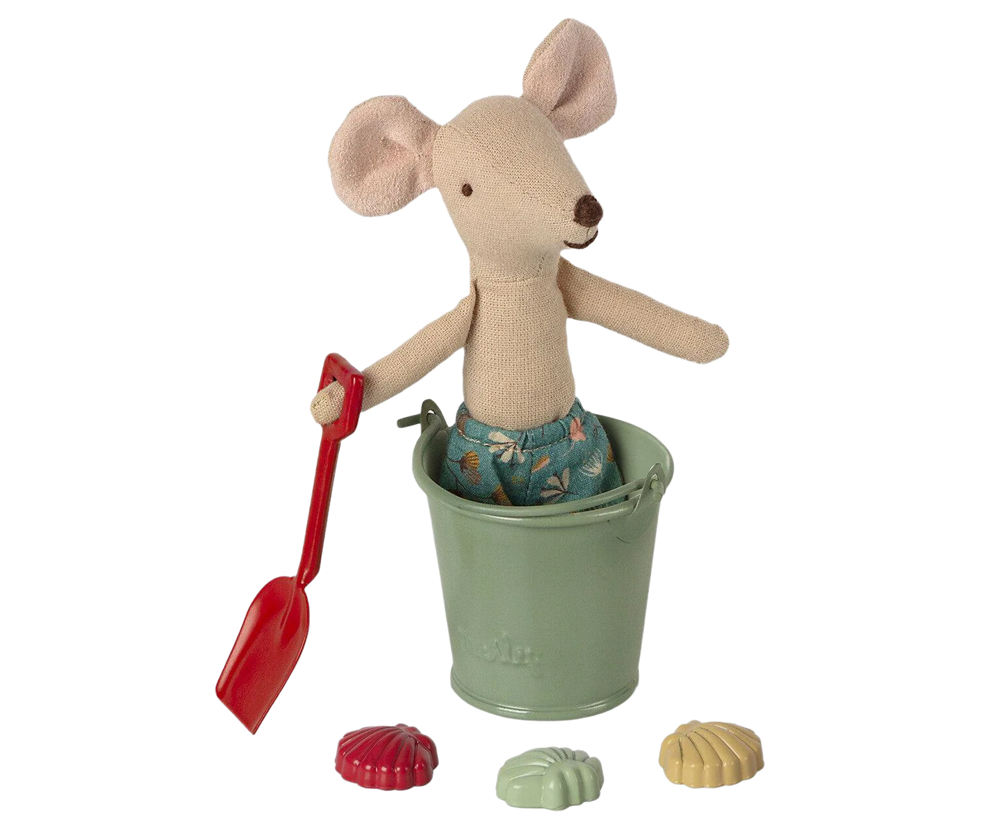 Maileg Beach set - Shovel, bucket and shells