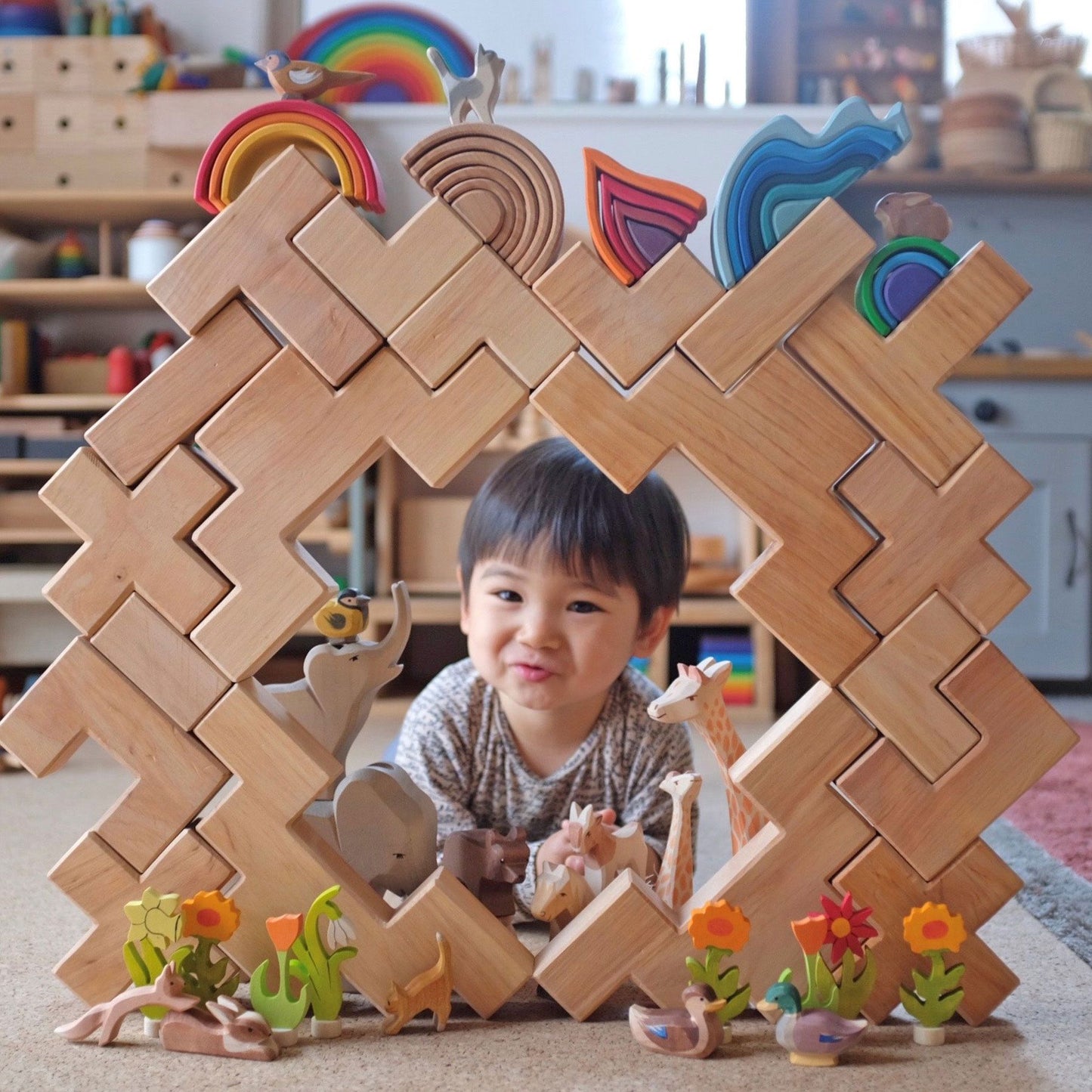 Grimm's Building Set Natural Stairway