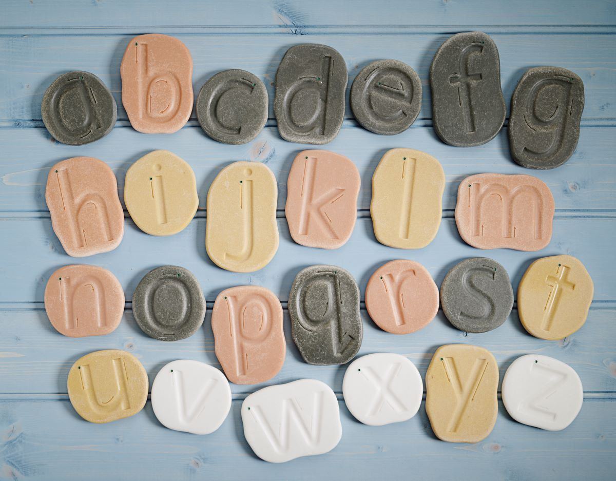 Yellow Door Feels-Write Lowercase Letter Stones