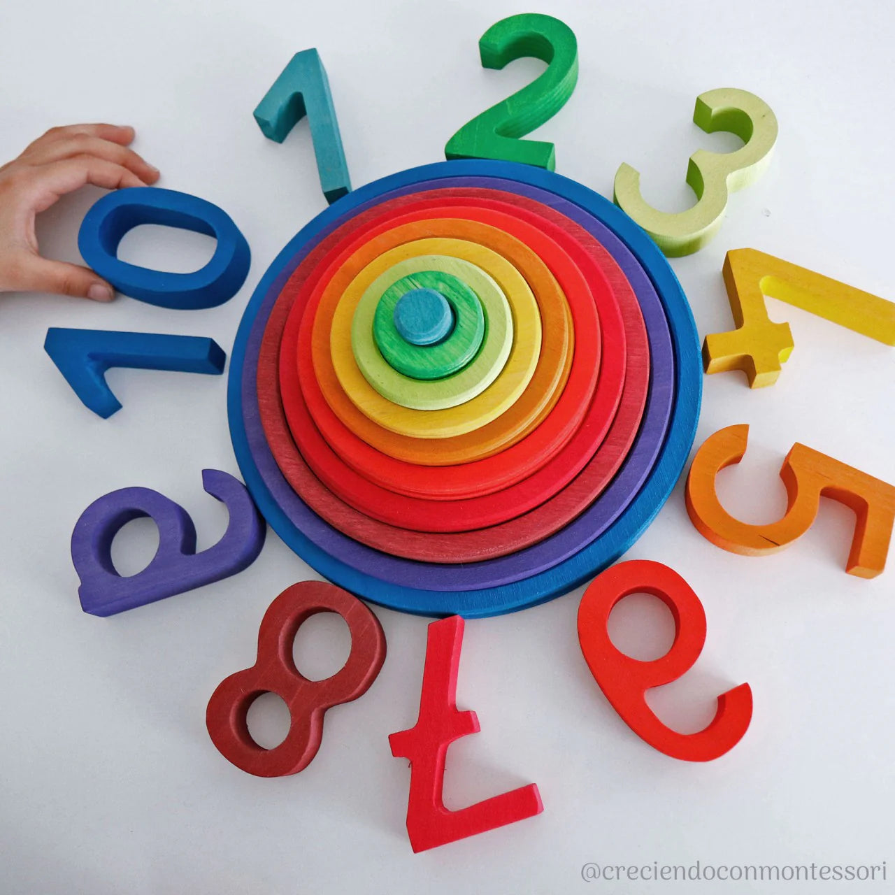 Grimm's Learning - Concentric Circles and Rings (10 colours)