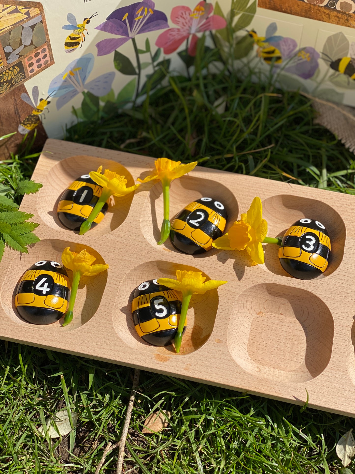 Honey Bee Number Stones