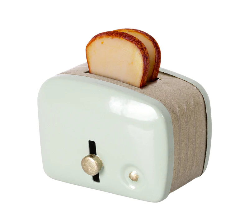 Maileg Miniature toaster with bread - Mint