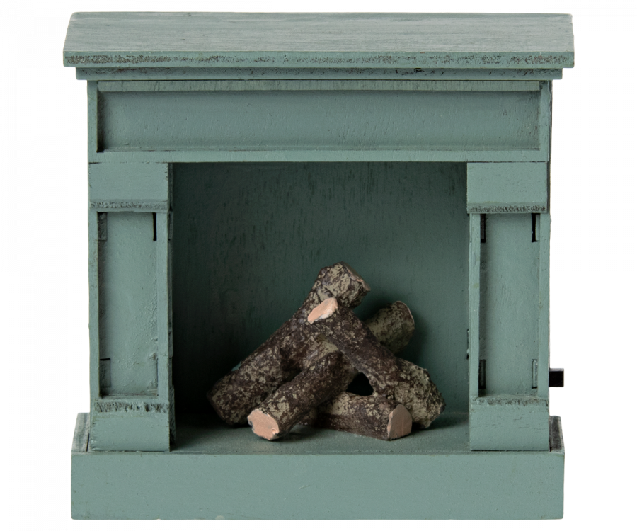 Maileg Fireplace - Vintage Blue