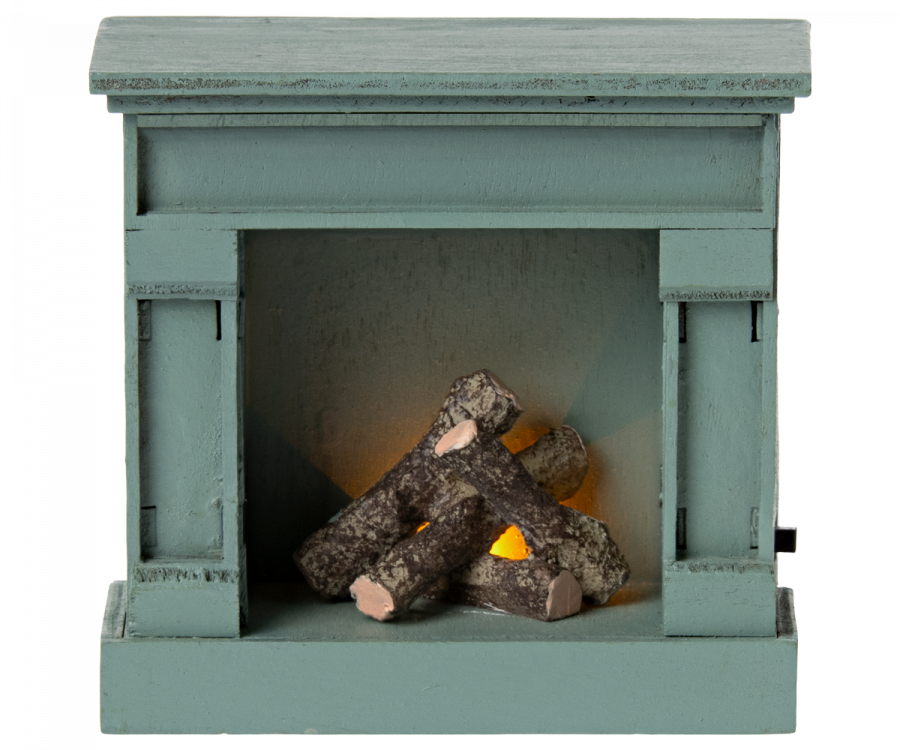Maileg Fireplace - Vintage Blue