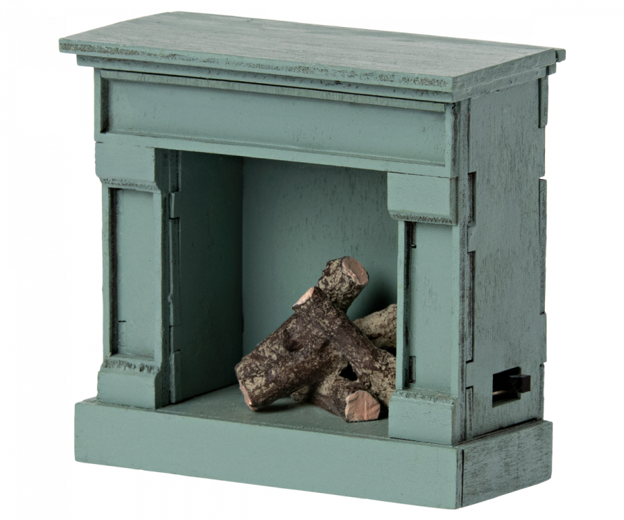Maileg Fireplace - Vintage Blue