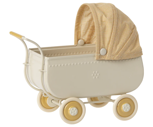 *PRESALE* Maileg Micro Pram, Yellow (Teddy/Rabbit Size)
