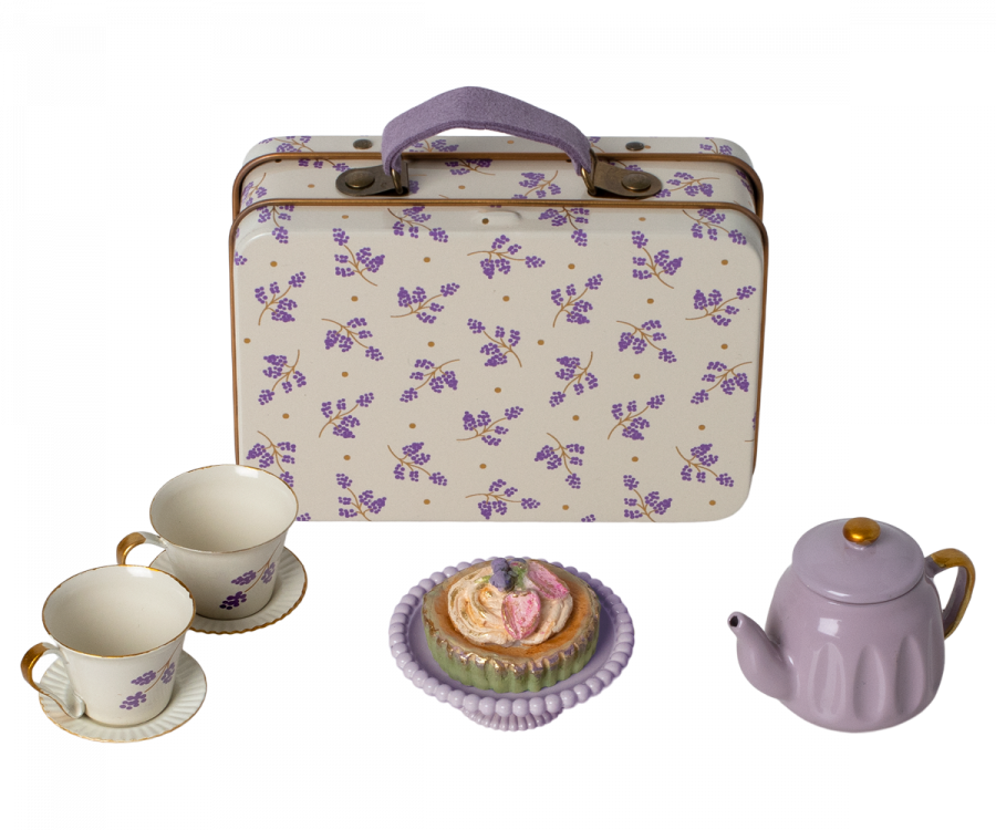 Maileg Afternoon treat, Mouse - Purple Madelaine