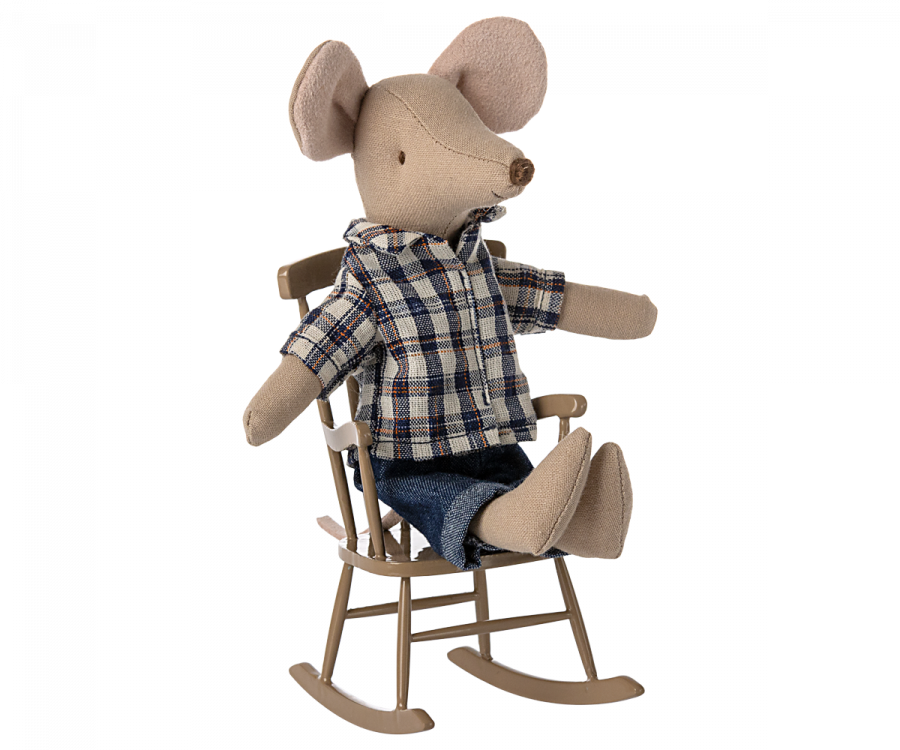 Maileg Rocking chair, Mouse - Light brown