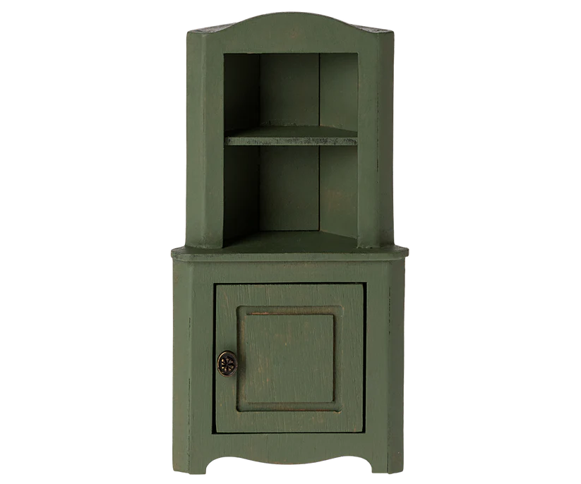 Maileg Corner cabinet, Mouse - Dark green
