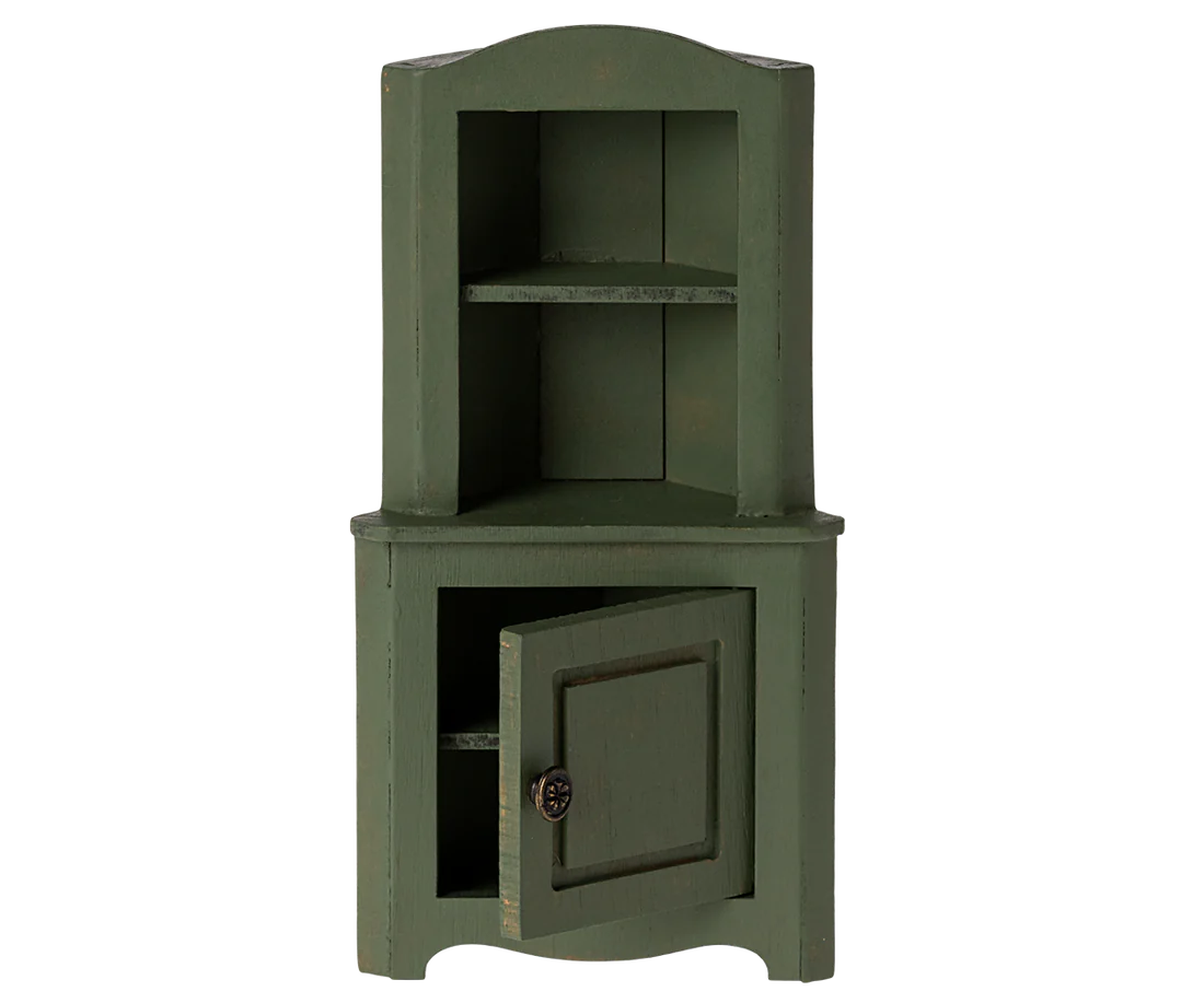 Maileg Corner cabinet, Mouse - Dark green