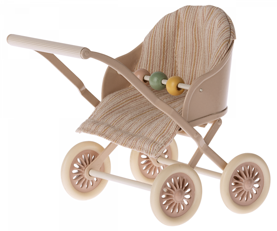Maileg Stroller, Baby mice - Rose