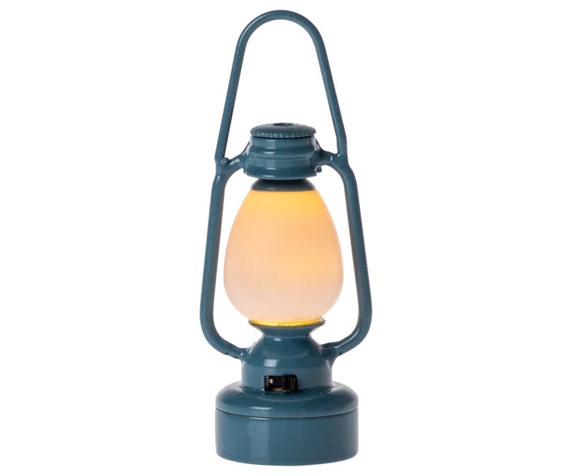 Maileg Vintage lantern, Mouse - Blue