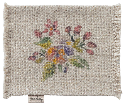 Maileg Rug, Mouse, Small - Flowers