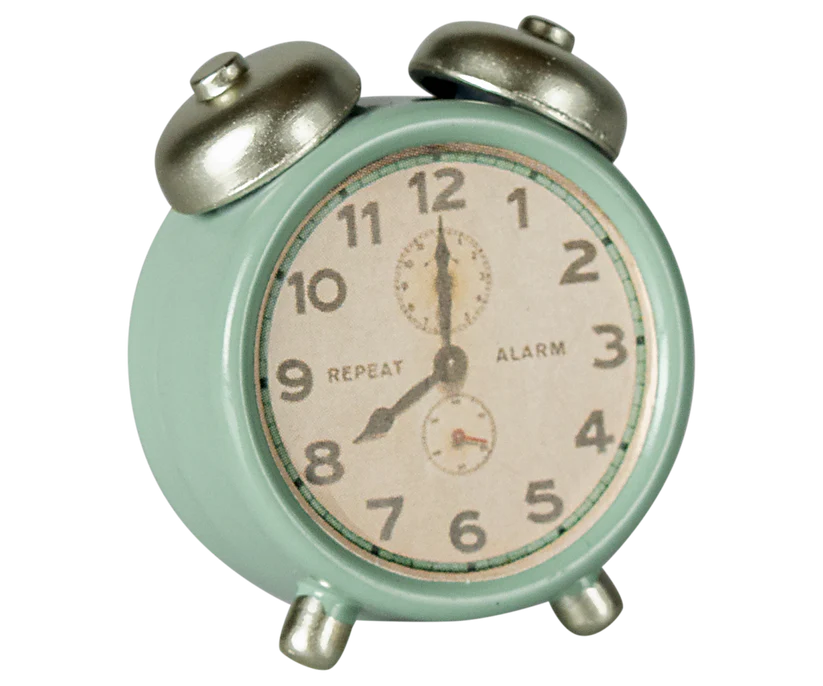 Maileg Alarm clock, Mouse - Mint
