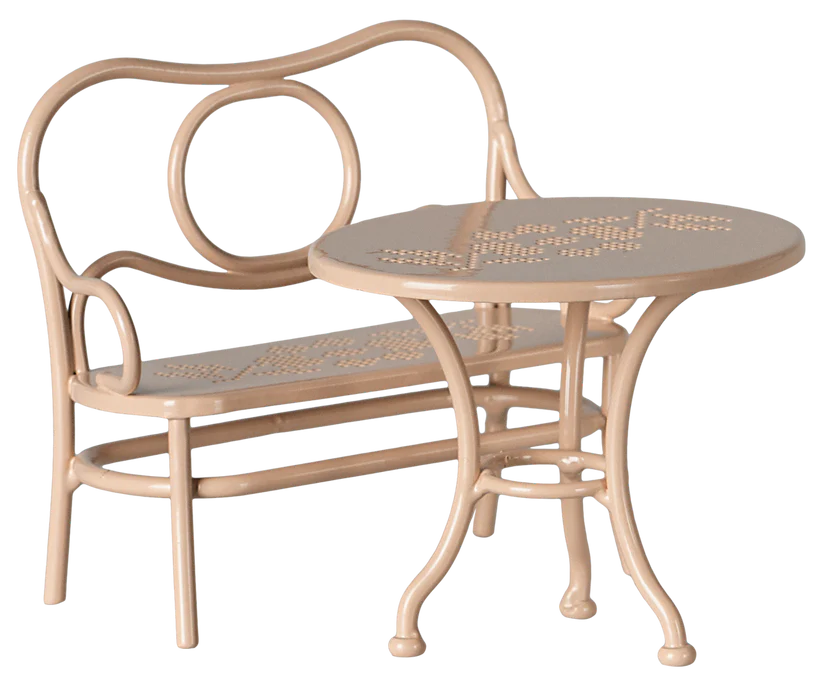 Maileg Café set, Mouse, Big - Pale pink
