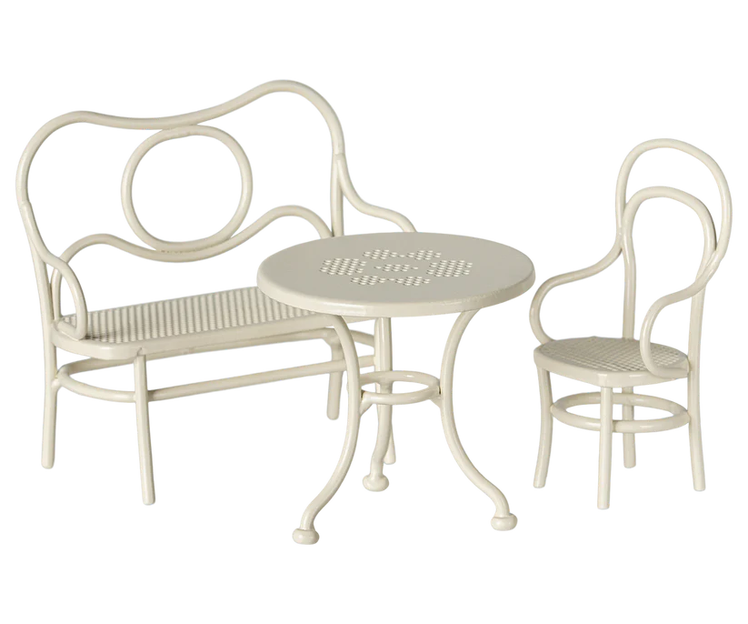 Maileg Café set, Mouse, Small - Off white