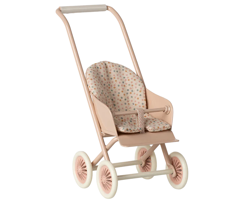 *SPECIAL ORDER* Maileg Stroller, Micro - Powder (Bunny/Rabbit Size)
