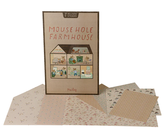 Maileg Wallpaper for Mouse hole Farmhouse