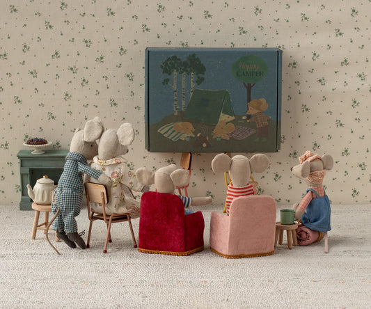 Maileg Folding chair, Mouse - Rose