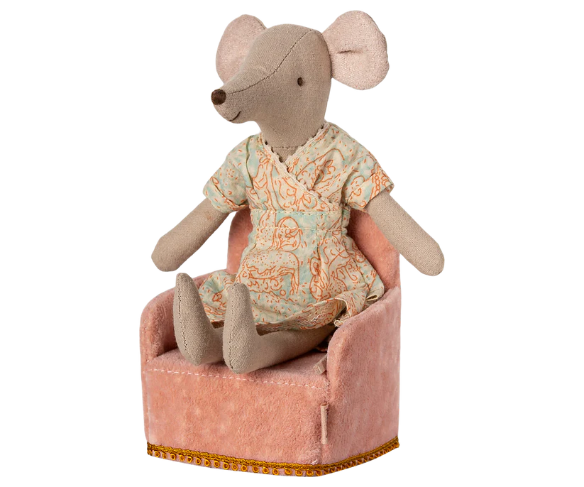Maileg Folding chair, Mouse - Rose
