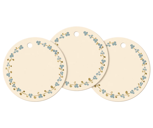 Maileg Gift tags, Ring of flowers, 15 pcs.