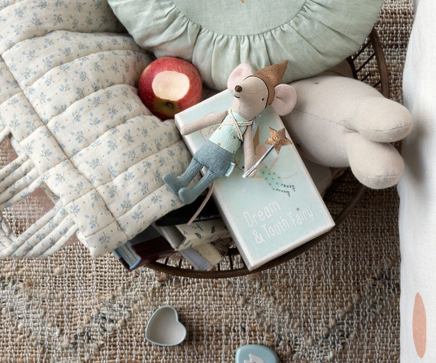 Maileg Tooth fairy mouse in matchbox - Blue