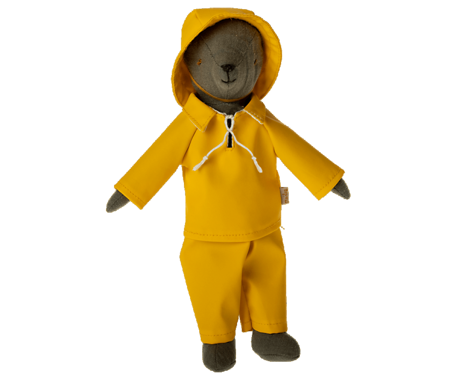 Maileg Rainwear w. hat, Teddy dad