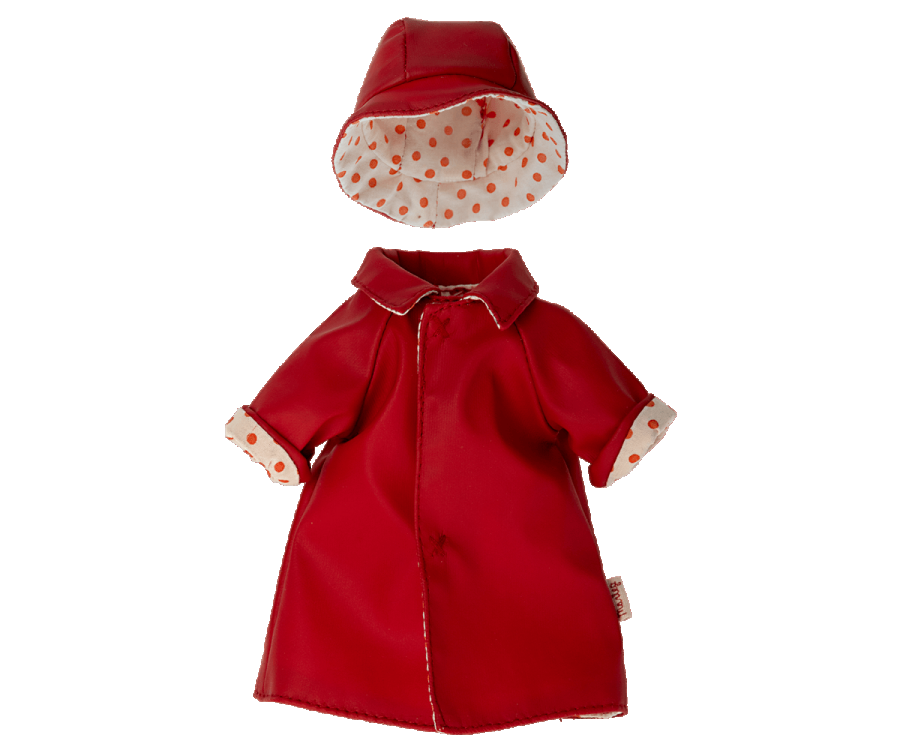 Maileg Rain coat w. hat, Teddy mum