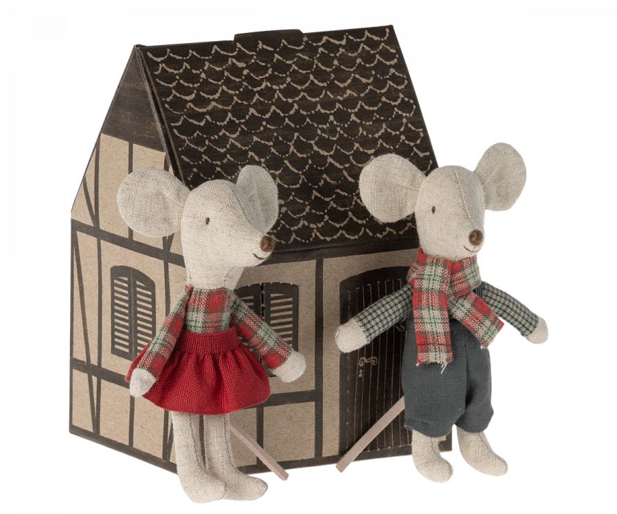 Maileg Winter mice twins, Little brother and sister