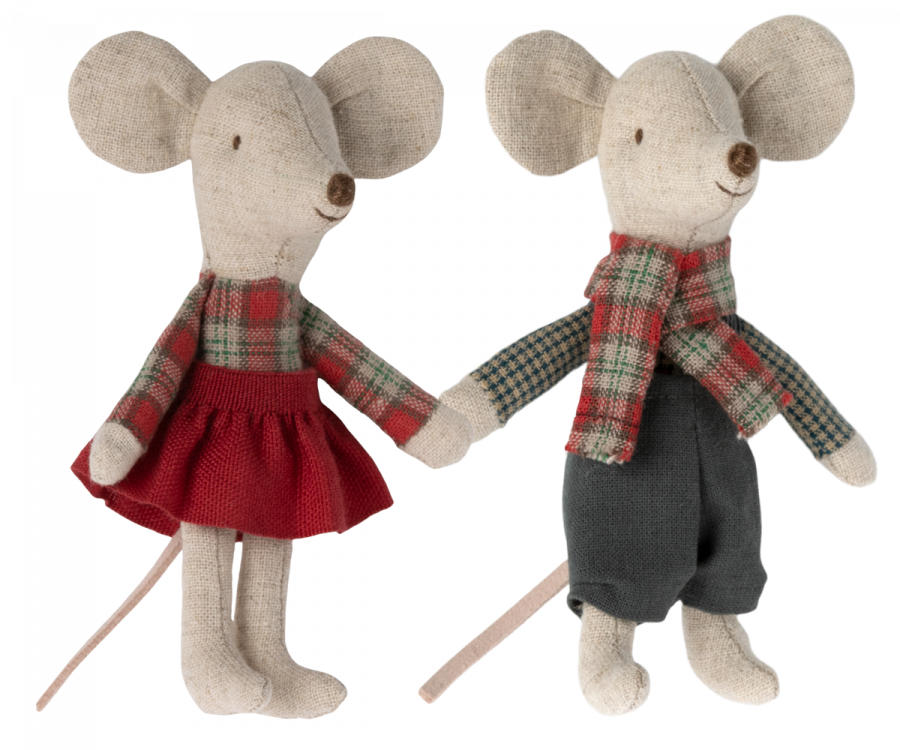 Maileg Winter mice twins, Little brother and sister