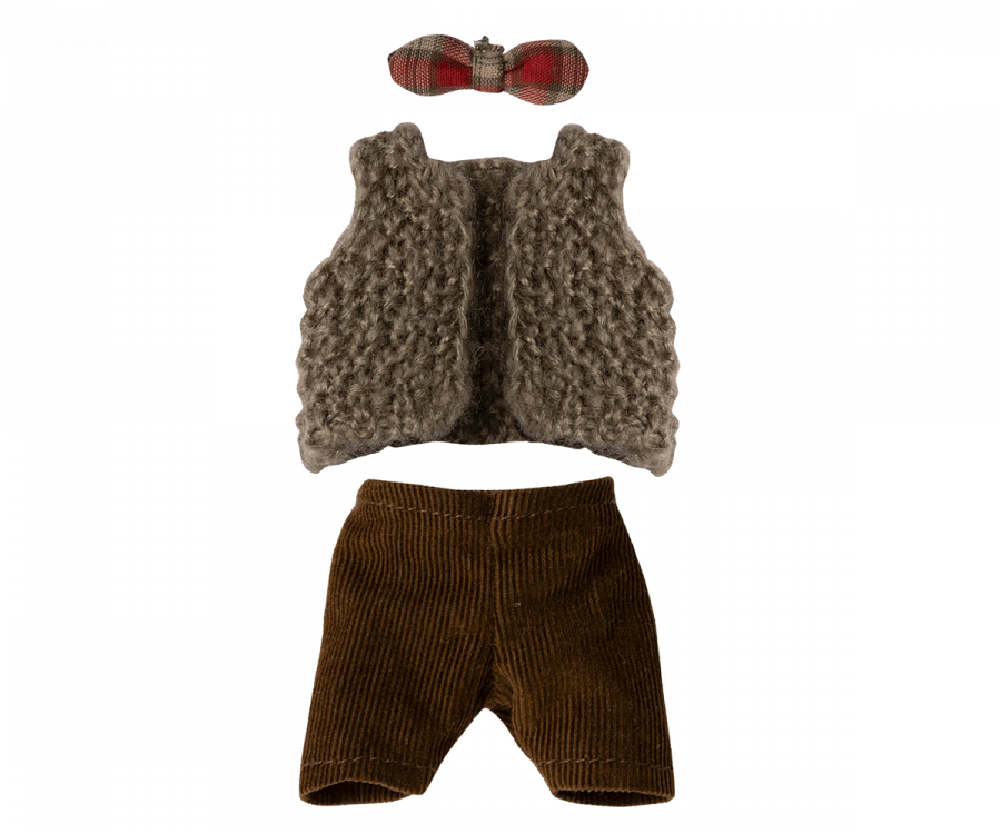 Maileg Vest, pants and butterfly for grandpa mouse