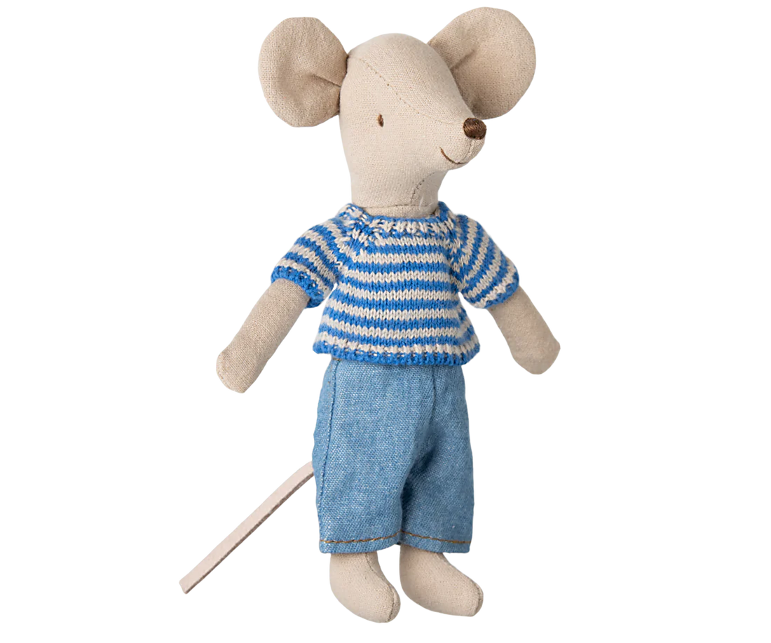 Maileg Knitted sweater and pants, Big brother mouse