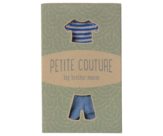 Maileg Knitted sweater and pants, Big brother mouse