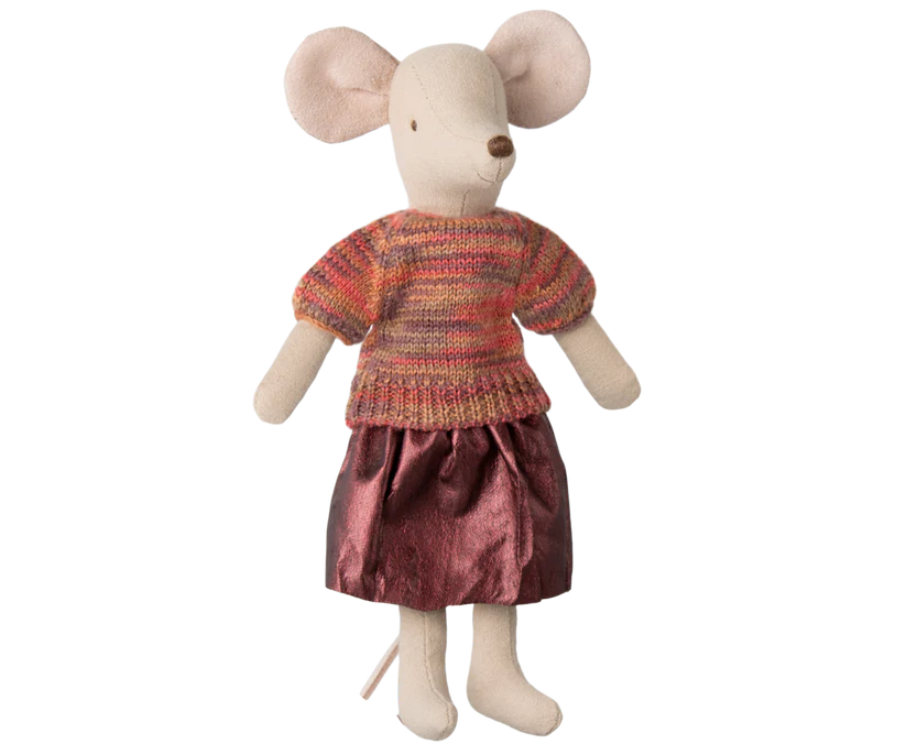 Maileg Skirt and knitted blouse, Mum mouse
