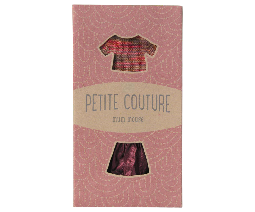Maileg Skirt and knitted blouse, Mum mouse