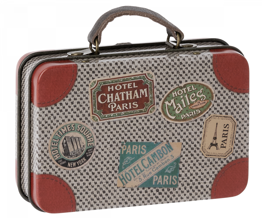 Maileg Suitcase, Metal - Grey travel