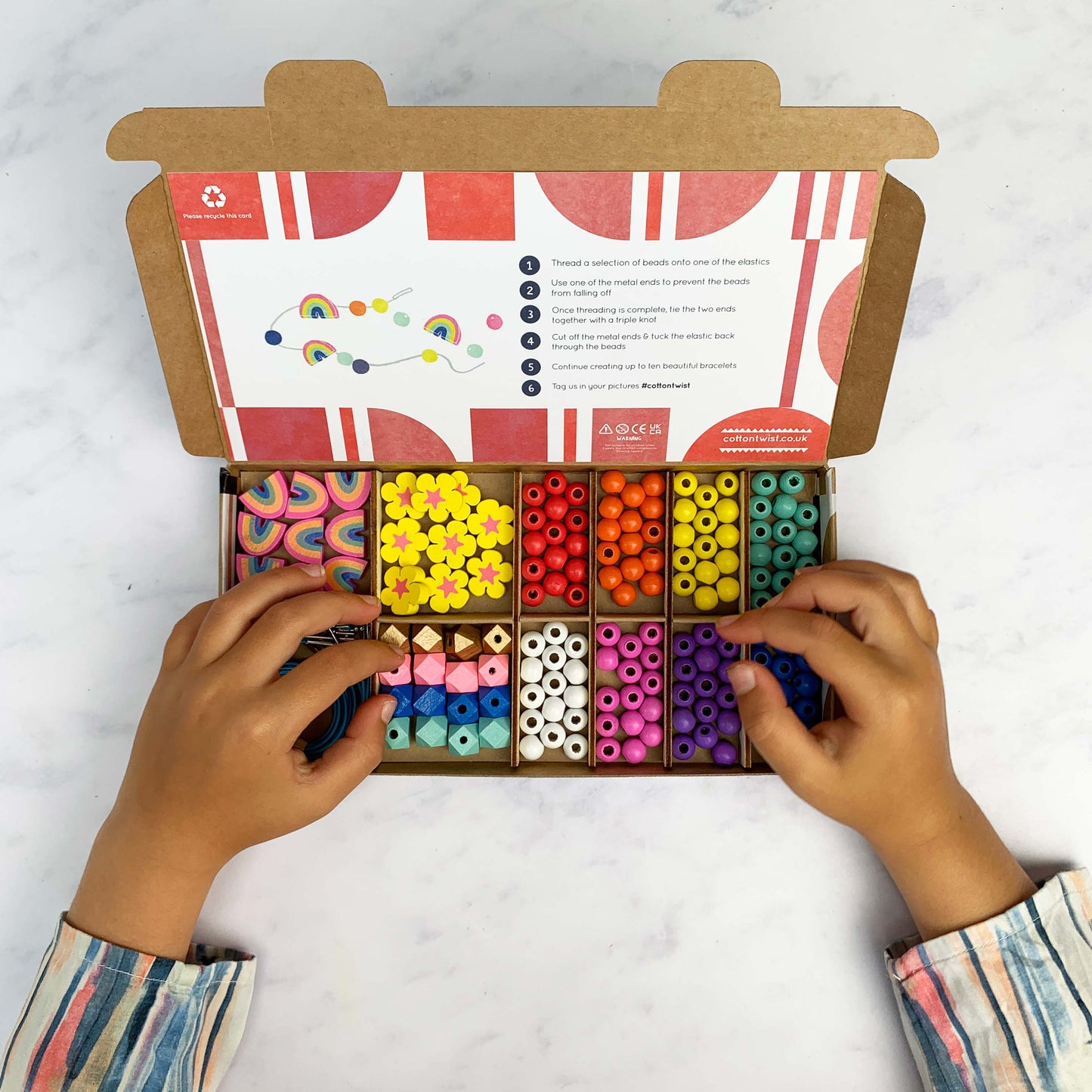 Rainbow & Flower Bracelet Making Kit (Makes 10 Bracelets)