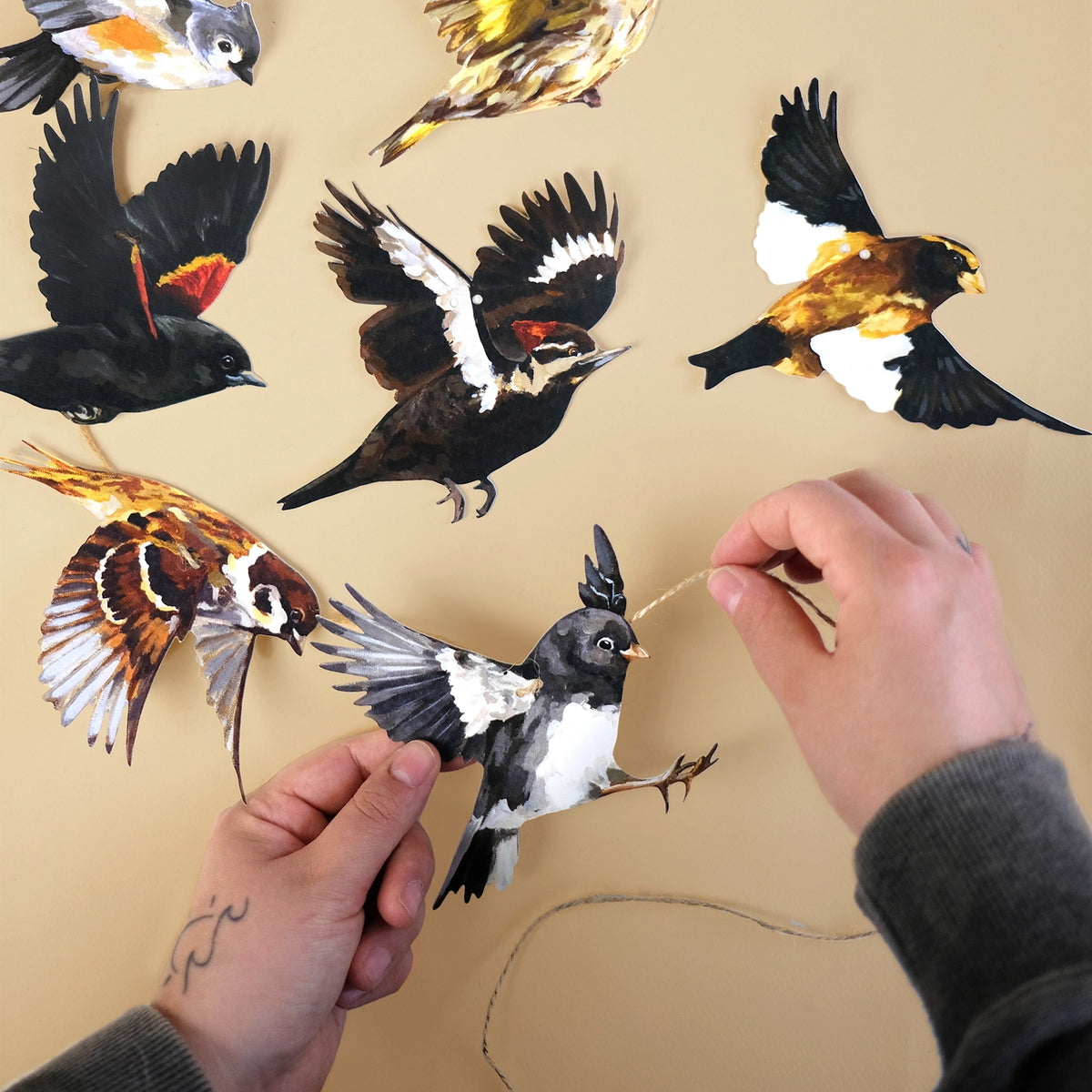 Canadian Flying Birds Paper Garland | DIY Garland Kit