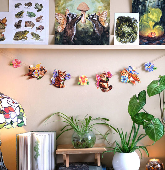Fairy Cats Paper Garland | DIY Garland Kit