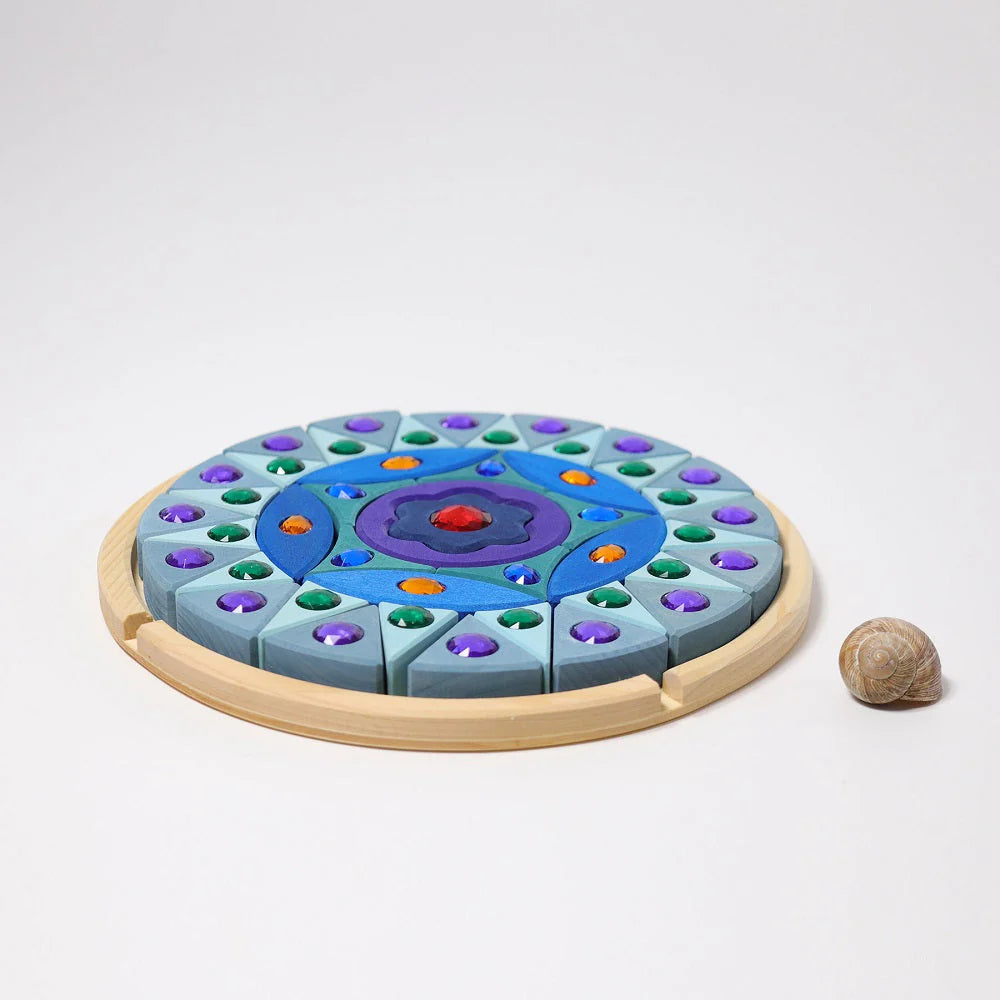 Grimm's Sparkling Mandala Small Blue (44 pcs)