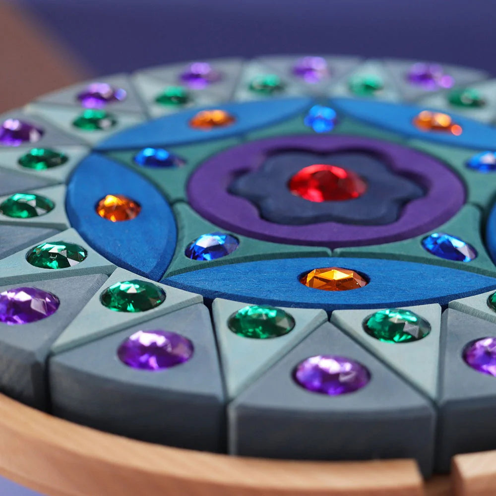 Grimm's Sparkling Mandala Small Blue (44 pcs)