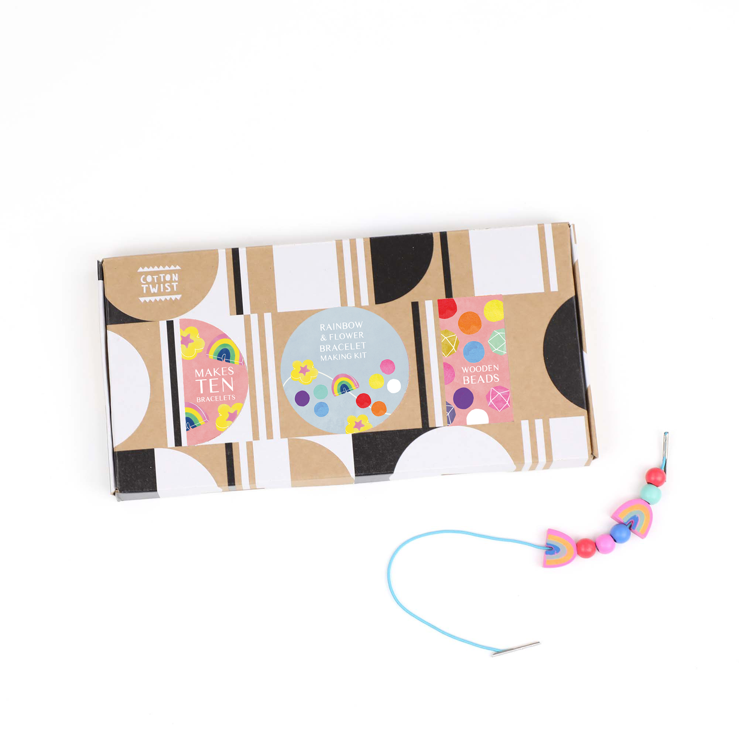 Rainbow & Flower Bracelet Making Kit (Makes 10 Bracelets)