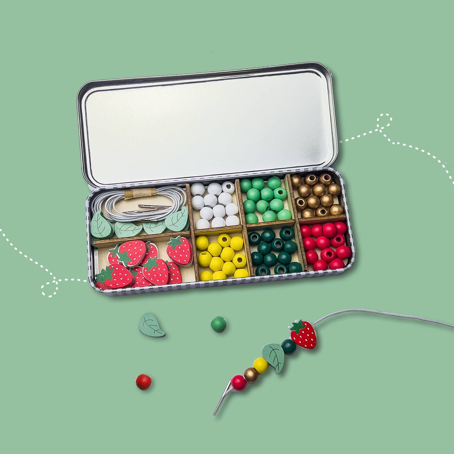 Strawberry Bracelet Bead Kit (Makes 5 Bracelets)