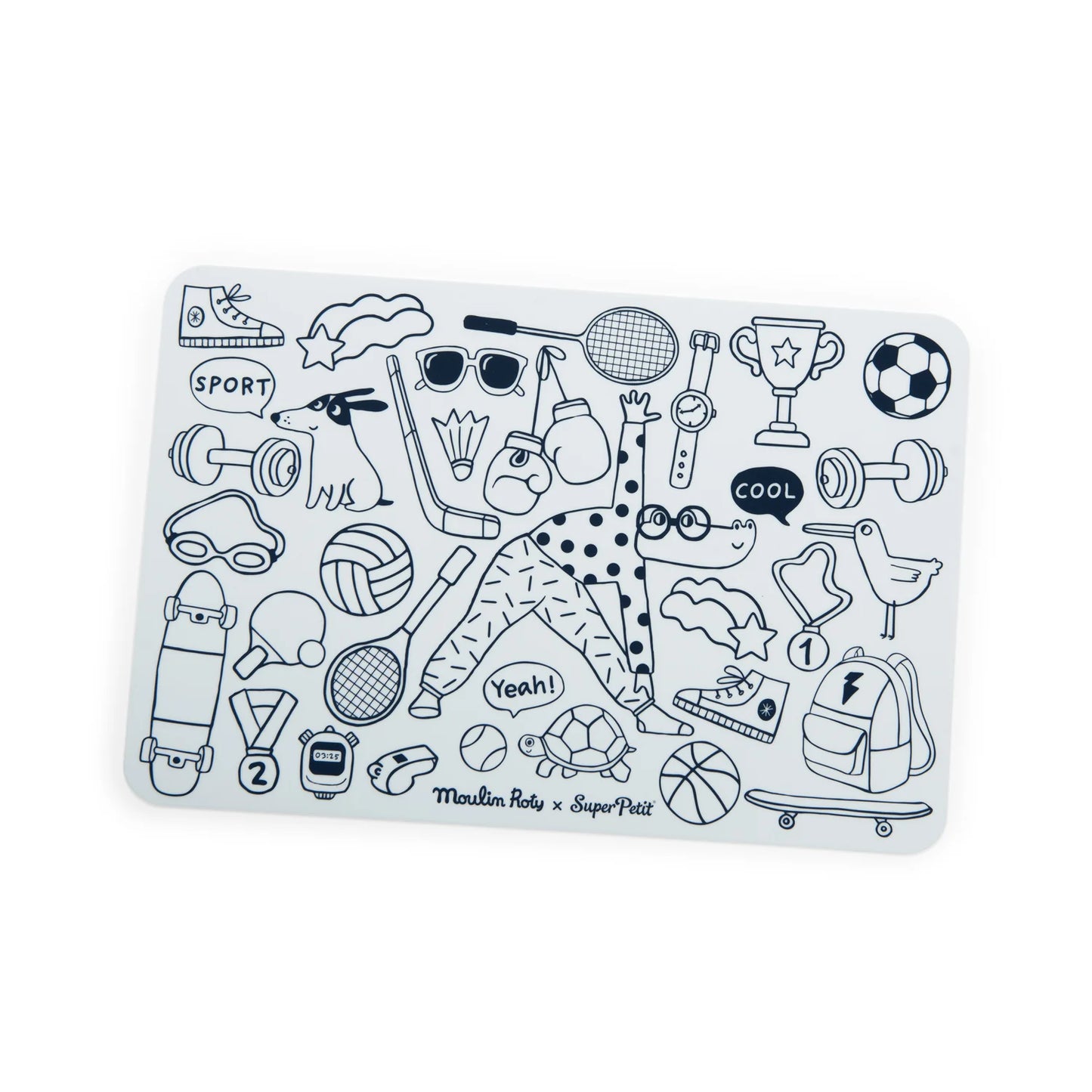 Mini Silicone Colouring Mat with 4 Pens | Les Loufoques