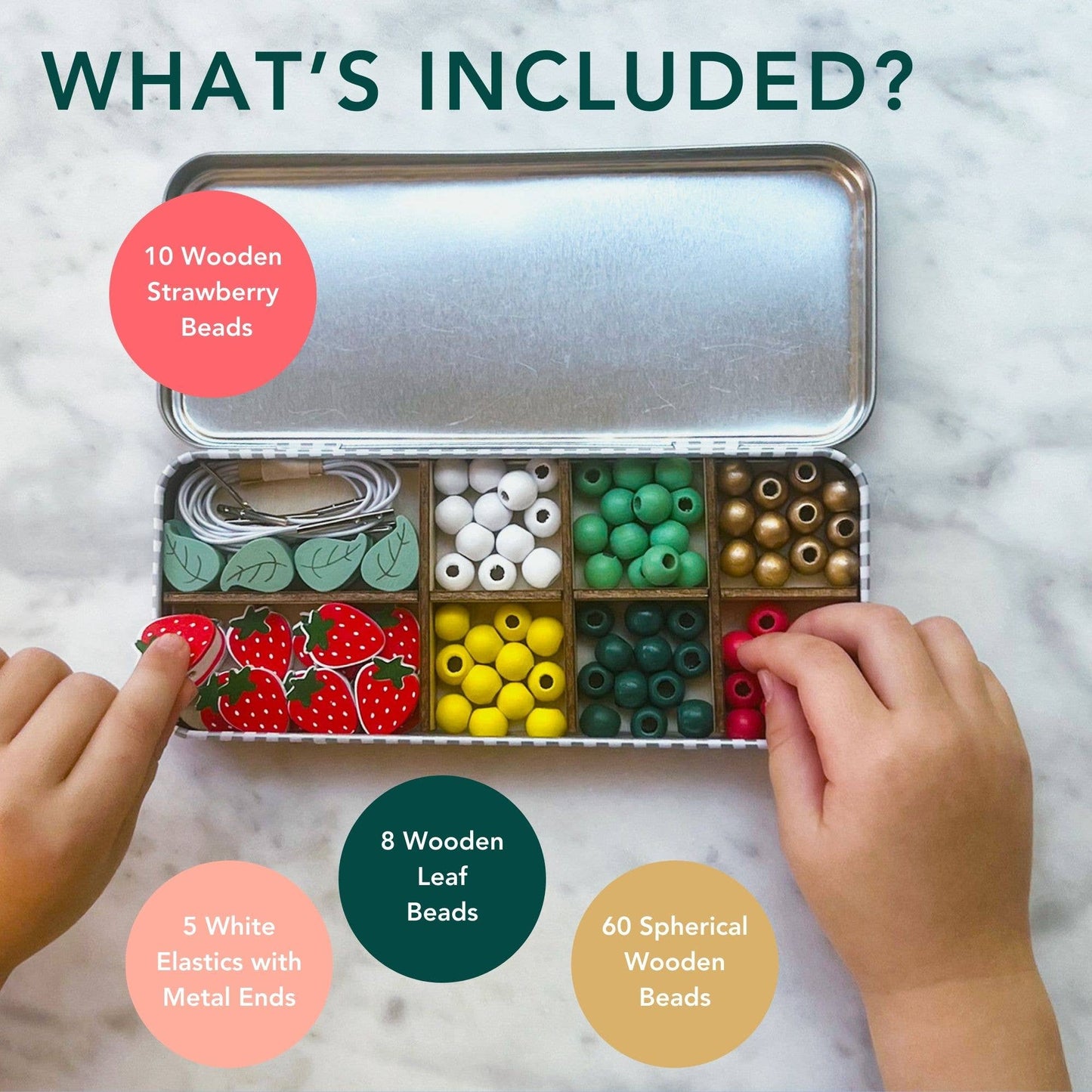 Strawberry Bracelet Bead Kit (Makes 5 Bracelets)