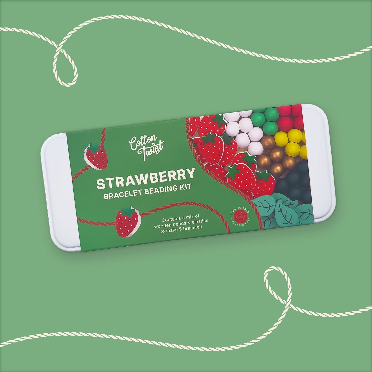 Strawberry Bracelet Bead Kit (Makes 5 Bracelets)