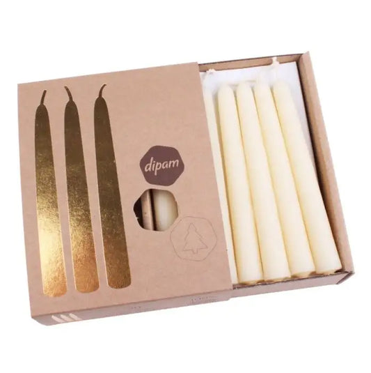 Ivory Beeswax Celebration Ring or Christmas Tree Candles