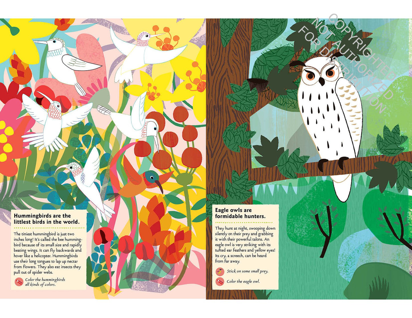 Birds of the World: My Nature Sticker Activity Book (Science Activity and Learning Book for Kids, Coloring, Stickers and Quiz) | Activity Book