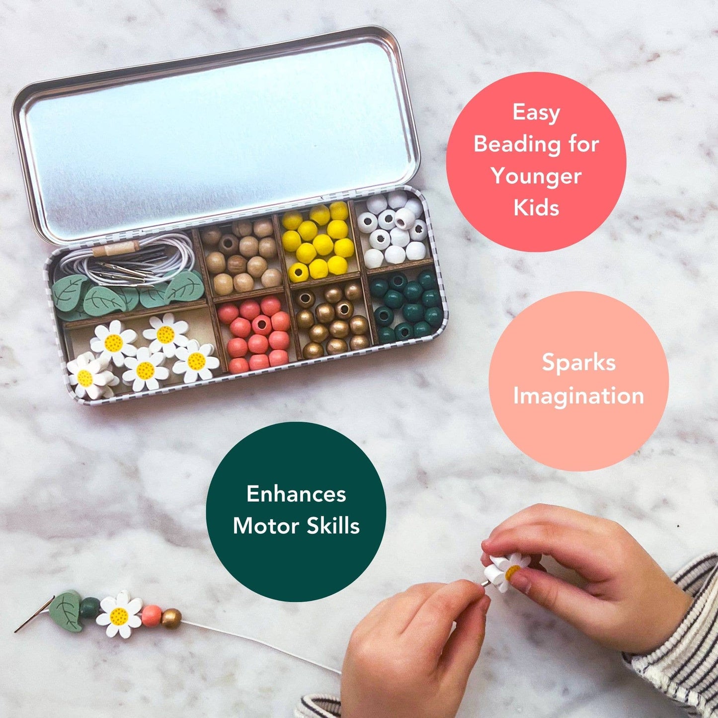 Daisy Bracelet Bead Kit (Makes 5 Bracelets)