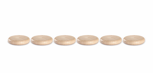 Grapat Wood Natural Coins 6 pcs